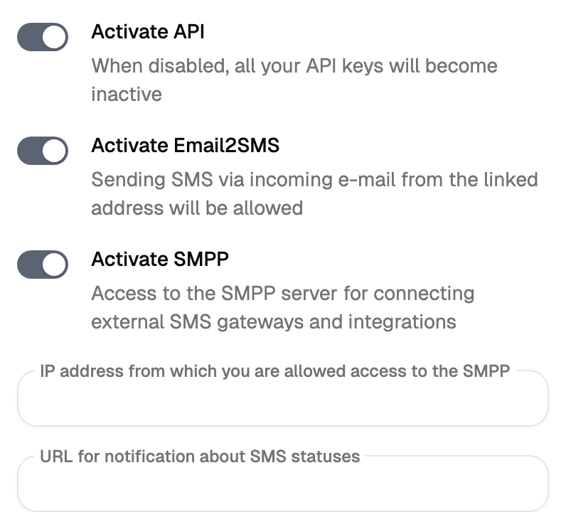 Integration parameters