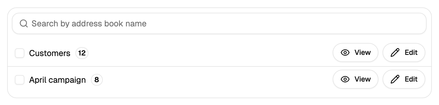 Choosing address books